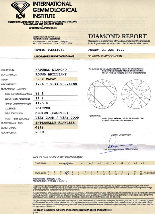 Foto 9 - Diamant 0,32ct IGI Lupenrein Top Wesselton VG/VG, D5658