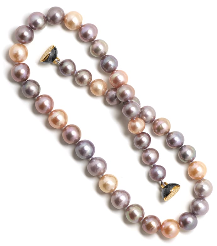 Foto 3 - Multicolor Pastell Kasumi Perlenkette Magnet Kugelschloß, Q2298