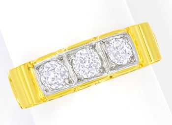 Foto 1 - Art-Deco Dreisteiner-Ring mit 0,66ct Diamanten, S5875