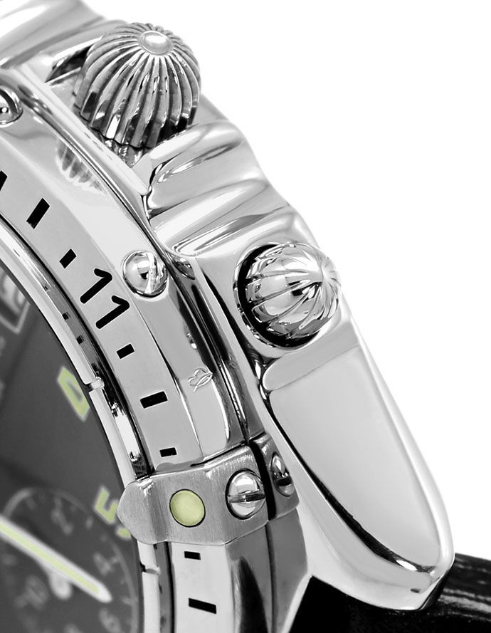 Foto 4 - Breitling Chronomat Longitude GMT Herrenuhr Leder Stahl, U2250